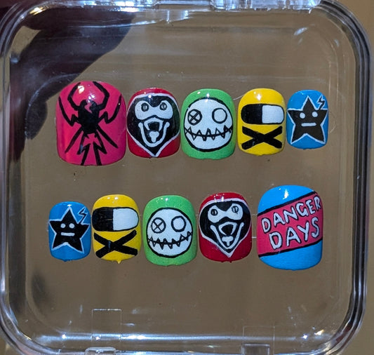 MCR (Danger Days) False Nails - Killjoy Symbols