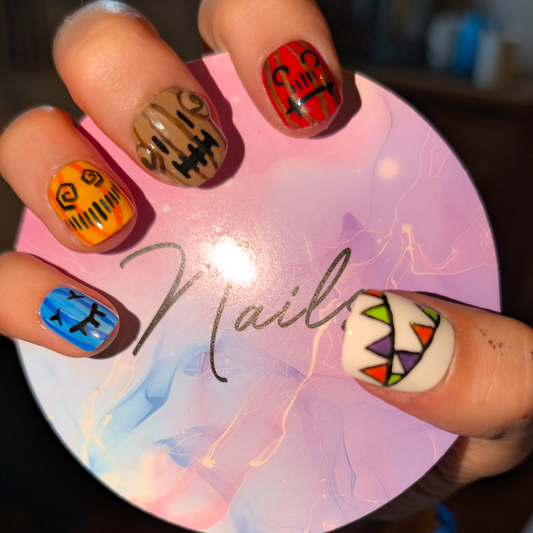 Scarefest Pumpkin false nails