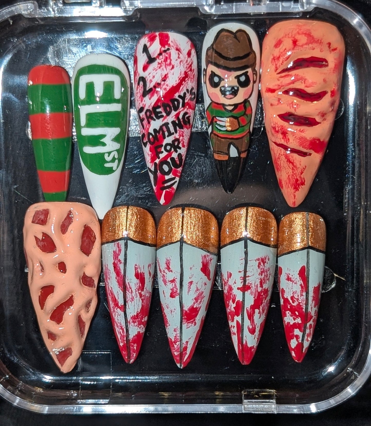 Nightmare On Elm Street False Nails (3D)
