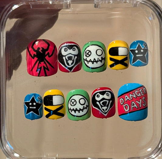 MCR (Danger Days) False Nails - Killjoy Symbols